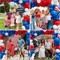 145pcs Red White and Blue Balloon Garland Kit 4th of July Balloon Arch Decorations